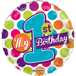Balon rotund My first Birthday - 45 cm
