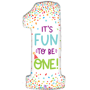 Cifra 1 Confetti - 117 cm