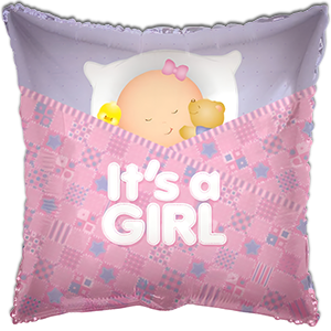 Balon patrat - Baby Girl Somnoros - 45 cm
