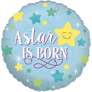 Balon rotund - A star is Born - Bleu - 46cm