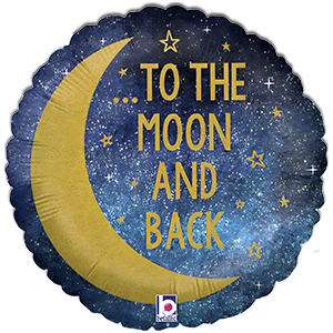 Balon rotund - Love you - To the moon and back - 46 cm