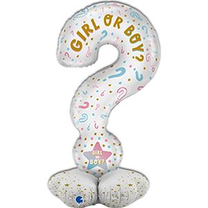 Semnul ? Gender Reveal - (umflare doar cu aer) - 119 cm