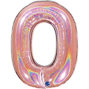Cifra 0 - rose - gold - glitter - 102 cm