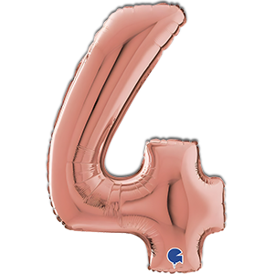 Cifra 4 - rose - gold - 66 cm