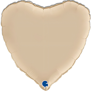 Balon inima - satin ivory - 46 cm