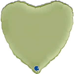 Balon inima - satin olive - 46 cm