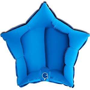 Balon stea - albastru - 46 cm