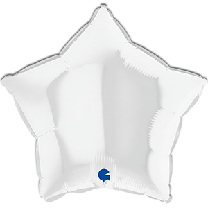 Balon stea - alb - 46 cm