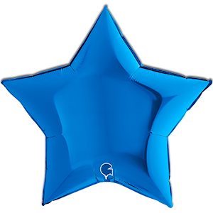Balon stea - albastru - 91 cm