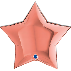 Balon stea - rose-gold - 91 cm