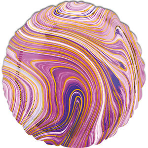 Balon rotund - marmorat mov - 45 cm