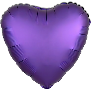 Balon inima - mov satin - 43 cm