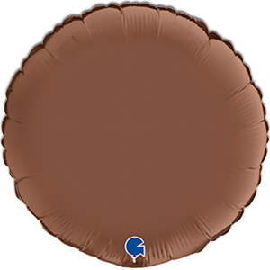 Balon rotund - satin chocolate - 46 cm