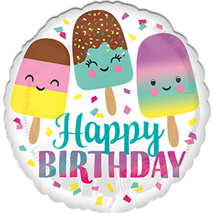Ice cream happy birthday - 43 cm