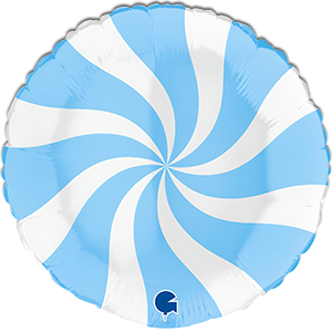 Balon rotund - acadea - alb bleu - 45 cm