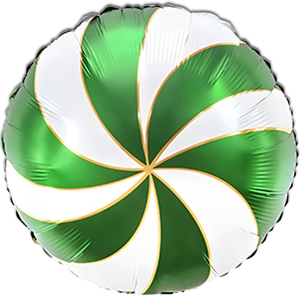 Balon rotund - acadea - alb verde - 35 cm