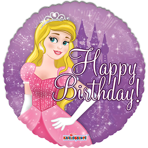 Balon rotund - Happy Birthday Princess - 45 cm