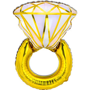 Inel cu diamant - auriu - 60 x 95 cm