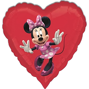 Balon inima - Minnie Mouse - 45 cm