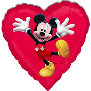Balon inima - Mickey Mouse - 45 cm