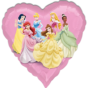 Balon inima - Printese Disney - 45 cm