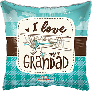 Balon rotund - I Love my Grand dad - 45 cm
