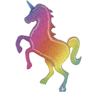 Unicorn - curcubeu - holografic - 137 cm