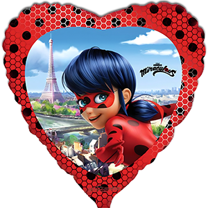 Balon inima - Miraculous - Model 3 - 45 cm