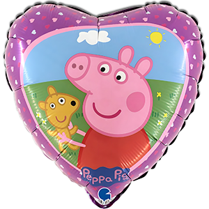 Balon inima - Peppa Pig - Model 1 - 46 cm