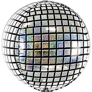 Orbz Glob Disco - Argintiu - 40 cm