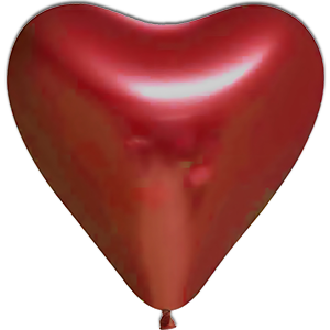 Balon latex inima - Mirror rosu - 30 cm
