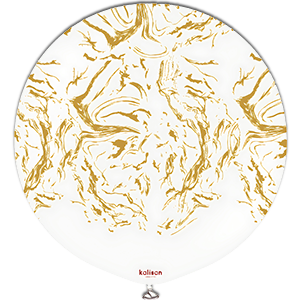 Balon latex - Space nebula - White print gold - 60 cm