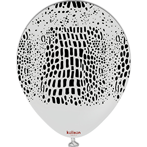 Balon latex - Safari crocodile - Smoke print black - 30 cm