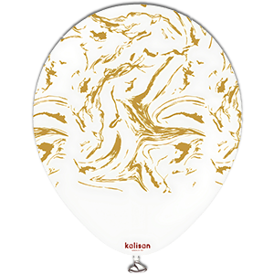 Balon latex - Space nebula - White print gold - 30 cm