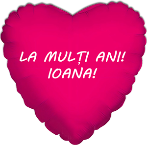 Balon inima -  fucsia inchis - 45 cm - text personalizat