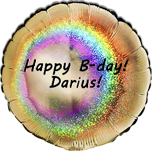 Balon rotund - auriu holografic - 46 cm - text personalizat