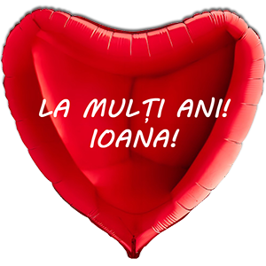 Balon inima - rosu - 91 cm - text personalizat