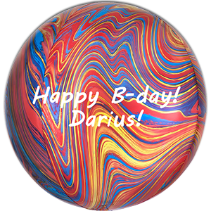 Orbz Marmorat - Multicolor - 38x40 cm - text personalizat