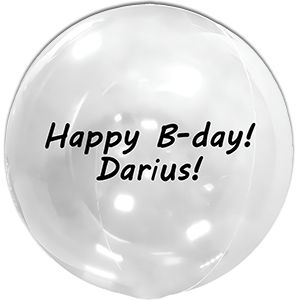 Sfera 4D Transparent - 38 cm - text personalizat
