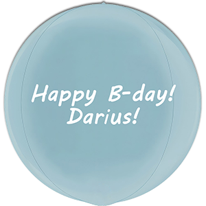 Sfera 4D Bleu - 38 cm - text personalizat