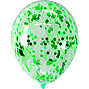 Baloane Latex Confetti Verde - 30 cm